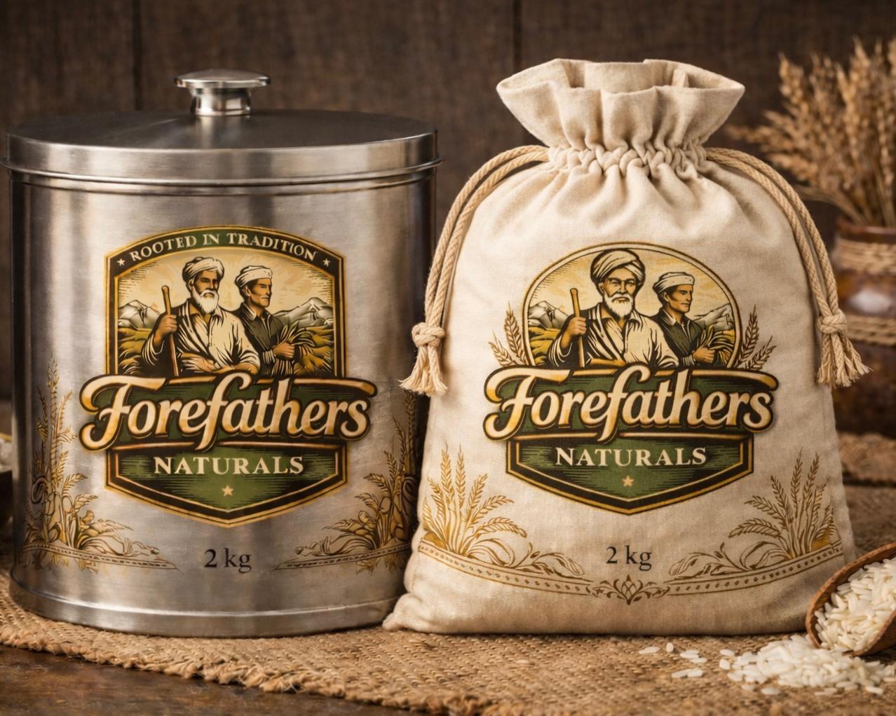 Forefathers Naturals premium rice drawstring bag
